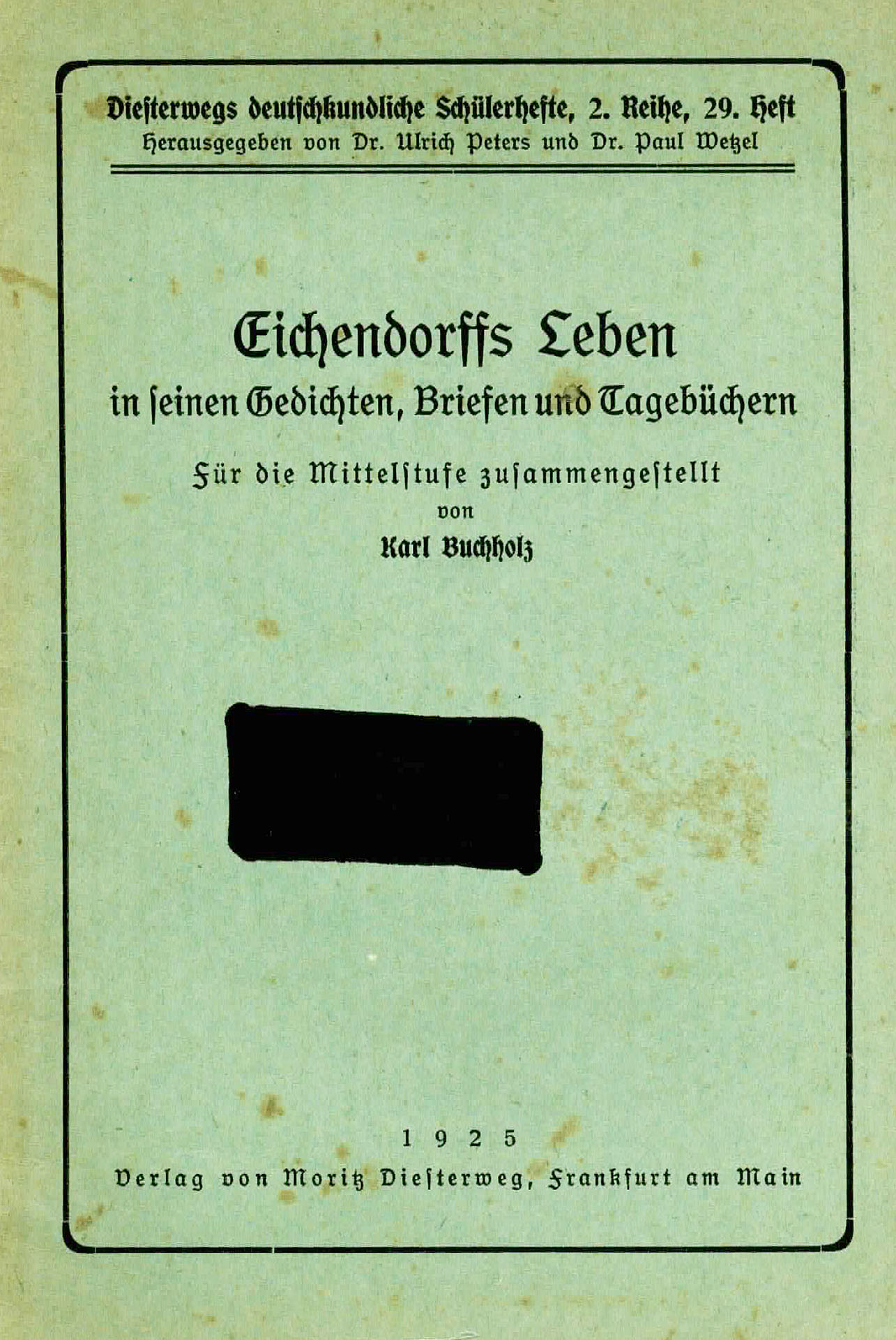 Eichendorfs Leben - Buchholz, Karl